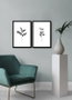 Wallity Cuadro Decorativo Enmarcado en MDF - 2 Piezas (36 x 51 cm)